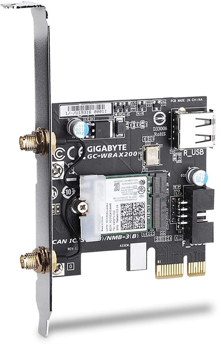 GC-WBAX200 Dual Band Wireless-AC Wi-Fi 6/Bluetooth PCIe Card